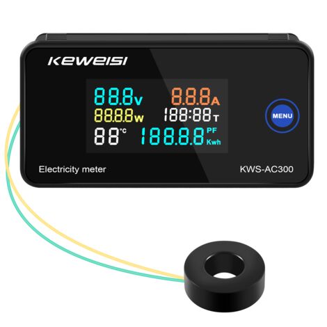 KWS-AC300 DC200 DC 0-200V Voltmeter Amperemeter Power Energy Meter AC 50-300V Wattmeter Stromzähler Mit Reset-Funktion 0-10A