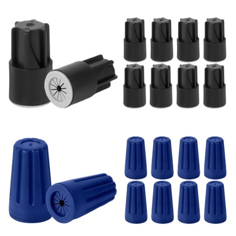 50PCS Waterproof Wire Electrical Connectors, Outdoor Seal Electrical Twist Nuts Caps Cable Terminal Connector for Landscape Light, Irrigation Valves, Wet Location Installation, 22AWG-14AWG, Black 50PCS Waterproof Wire Electrical Connectors, Outdoor Seal Electrical Twist Nuts Caps Cable Terminal Connector for Landscape Light, Irrigation Valves, Wet Location Installation, 22AWG-14AWG, Black