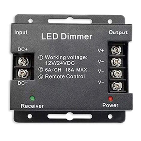 18A LED Monochrome Controller Dimmer 12V 24V with RF Wireless Touch ...
