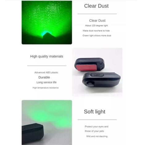 Led Dust Light 2PCS Rechargeable Vacuum Cleaner Dust Display LED Light