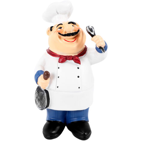 Chef Model Craft Retro Chef Model Ornaments Resin Crafts Mini Figurines -A