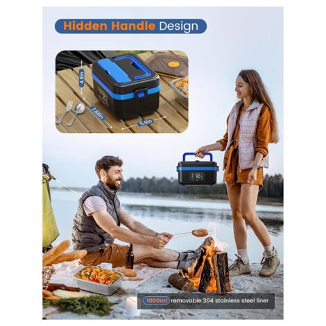 Cordless Electric Lunch Box, Rechargeable Self-Heating Food Warmer