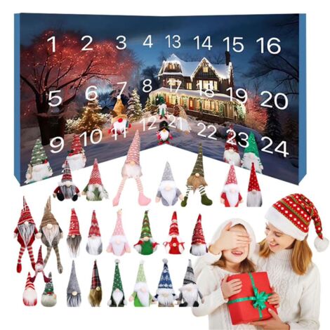 Christmas Gnome Calendar with Collectible Dolls Toy A