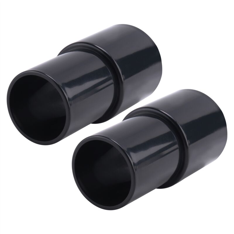 Vakuumschlauch-Adapter 3,5 Cm Auf 3,8 Cm (1 3/8" Auf 1 1/2") – 2 Stück, Schwarz, Universal-Reduzierstück Für Reiniger