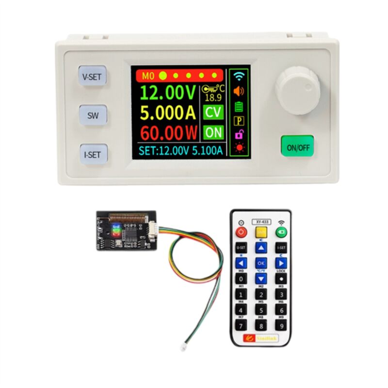 Denash XY-6506 Einstellbarer Spannungsregler – DC-DC Step-Down, 6A 390W, 0–65 V, Variables Netzteil Mit 10 Speicherplätzen & MPPT Für Solar