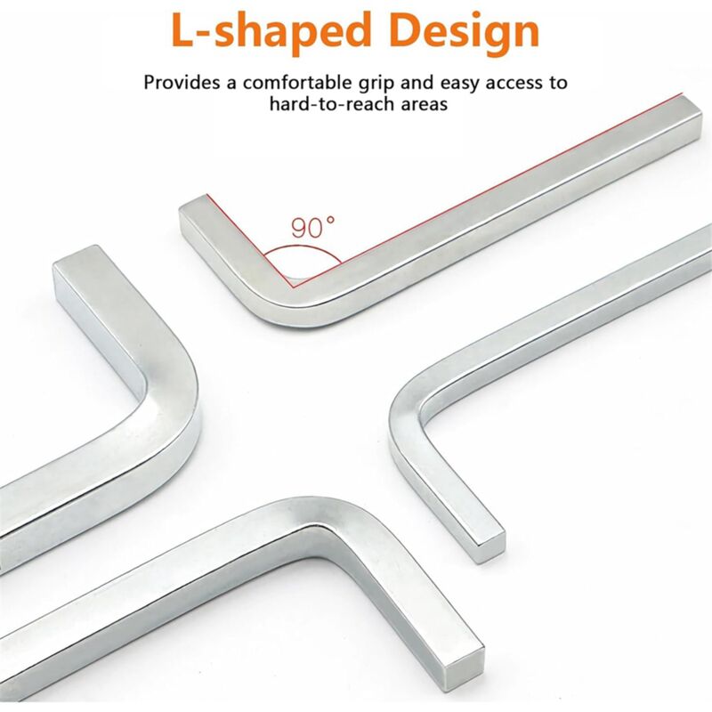 L-förmiger Vierkantschlüssel 6mm - Chrom-Vanadium Stahl 310mm Länge