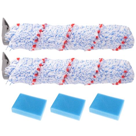 Ersatz-Rollenfilter-Set Für Shark HydroVac & MessMaster2 – 2 Bürsten + 4 Filter, Nylon/Mikrofaser