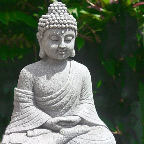 Buddha Figur Sitzend Aus Harz – Feng Shui Deko, Handbemalt, Für Garten & Wohnung, Meditation & Harmonie