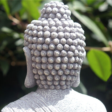 Zalati Buddha Statue Schlafend – Deko-Figur Aus Kunstharz Für Garten, Terrasse & Wohnzimmer – 16 X 17 X 25 Cm