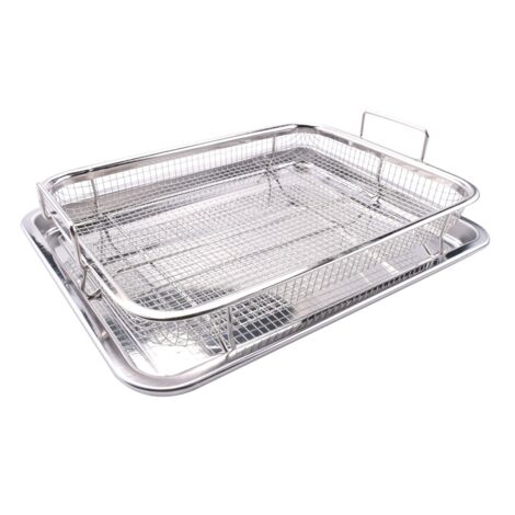 Luftfritteuse-Rack, Rund, 3-Lagig, Stapelbar, DöRrstäNder, Edelstahl