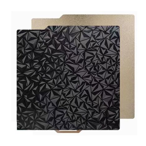 Produktbild von Schwarze PEI Bauplatte 257x257mm Doppelseitig Für Bambu Lab A1/X1C/P1P, Glatt & Strukturiert, Flexibel