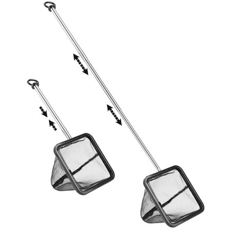 2er-Set Aquarium-Garnelennetz – Teleskopisch, Edelstahlgriff, 5 Cm, Für Fische, Garnelen & Kleine Teiche
