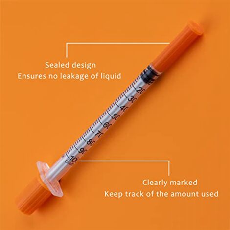 Produktbild von 50x Dosierwerkzeug 1 Ml – Mit 31G Nadel (8mm), Einzeln Versiegelt, Laborzubehör, Für Präzises Messen & Dosieren