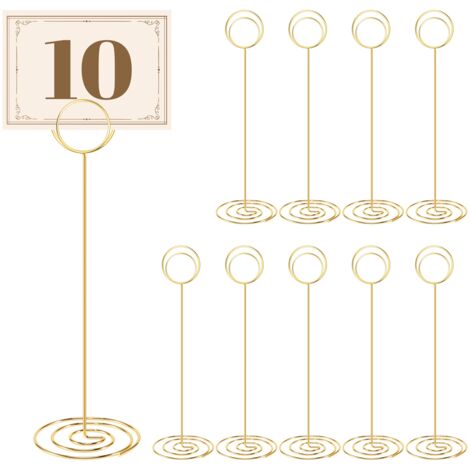 40 Stück Tischnummernhalter – Goldfarben, Metall, 5cm Hoch, Für Hochzeit & Party