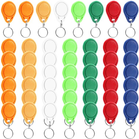 HERNAS 100 Stück 125 kHz RFID-Schlüsselanhänger-Zugangskontrollkarte HERNAS 100 Stück 125 kHz RFID-Schlüsselanhänger-Zugangskontrollkarte