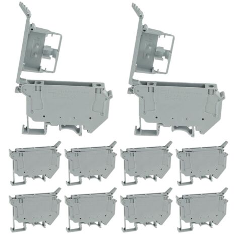 Produktbild von UK5 Sicherungsklemmenblock DIN-Schiene – 20 Stück, Schwarz, 6,3 A, 800 V, Für 5x20 / 5x25 / 6x30 Sicherungen