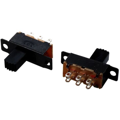 WMYCONGCONG 50x DPDT Mikro-Schiebeschalter – Vertikal, 6 Pins, 8,7x3x7mm Für Breadboard & DIY
