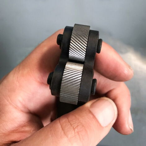 Produktbild von Rändelwerkzeughalter Linear Verstellbar – Für Mini-Drehmaschinen, 3 Rändelräder (0,8 / 1,2 Mm), 45# Stahl + CR15 – Reduziert Spindelbelastung