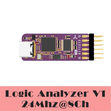 HiLetgo USB-Logikanalysator – 24 MHz, 8 Kanäle, Für Arduino, ARM, FPGA – Inkl. Kabel