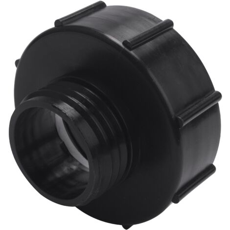 Produktbild von 2er Set IBC Schraubdeckel S100x8 DN80 – Geschlossene Ventilkappe Für Kurbelgehäuse, PE-Kunststoff, Schwarz