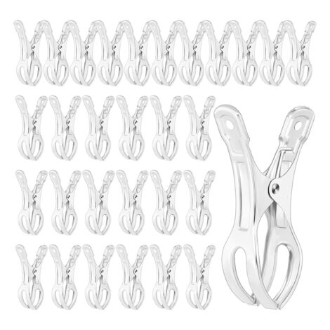 30 Stück Poolabdeckungs-Clips – Edelstahl, 13 Cm, Winddicht Für Oberirdische Pools – Mit Schutzhülsen, Vielseitig Verwendbar