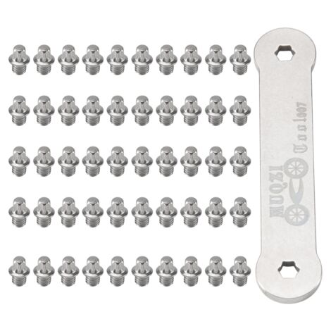 50 StCk Pedale Schrauben Rennrad Pedal Feste Bolzen Rutschfeste Pin Teile  mit SchraubenschlSsel Werkzeug