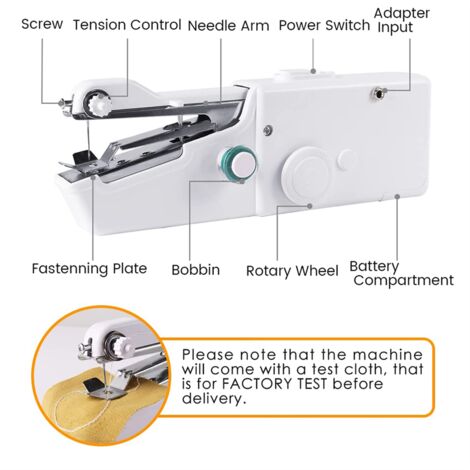 Produktbild von Mini Nähmaschine Handnähmaschine Elektrisch, Für Anfänger & Schnelles Nähmaschine Kinder