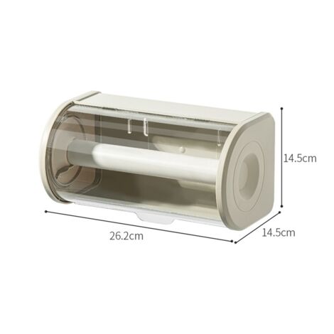 Xuancai Feuchttcher Halter Wandmontage - Groe Aufbewahrungsbox Fr Kche  Und Bad, Ohne Bohren, Wei/Grau