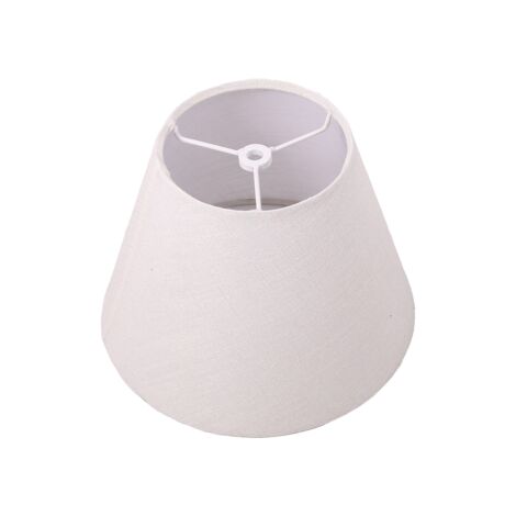UKCOCO Lampenschirm Aus Leinenstoff – Rund, 19 Cm Unterer Durchmesser, Für E27 Fassung, Beige/natur