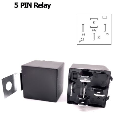 QitinDasen 2 Stuks 5 Pin Auto Relais, 12V 40A SPDT Automobiel