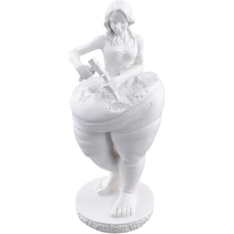 Selbstheilende Göttinnen-Skulptur Aus Harz – 17,6 X 9,5 Cm, Handbemalt, Weiß-blau, Für Innen & Außen