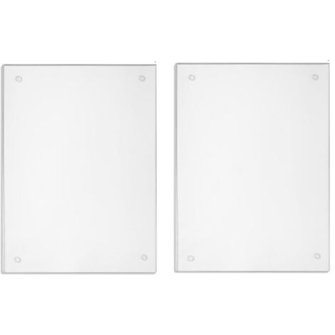 Glas-Schneidebrett Set 2-tlg - Spülmaschinenfest Mit Rutschfester Kante