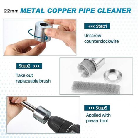 22 mm Metall-Kupferrohrreiniger mit Doppelkopf-Schlauchbürsten