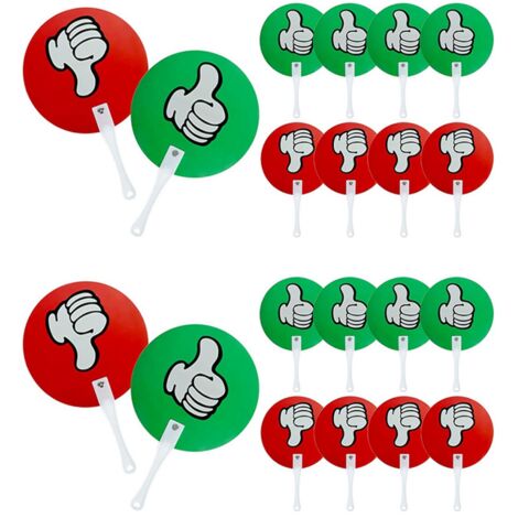 Poggapp Abstimmungspaddel 10er-Set - Daumen Hoch/Runter