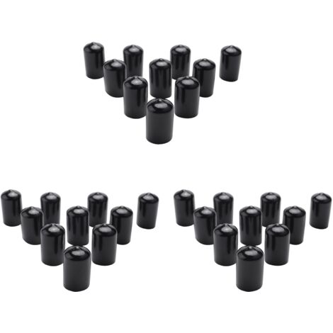 20 Stück Stuhlbeinkappen Schwarz 16mm Gummifüße Schutzkappen Für 20 Stück Stuhlbeinkappen Schwarz 16mm Gummifüße Schutzkappen Für