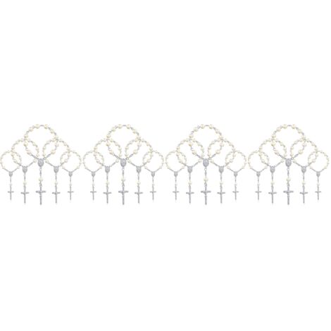 Auto Spiegelanhänger Rosenkranz 2 Stück - Engelsflügel Design Katholisch