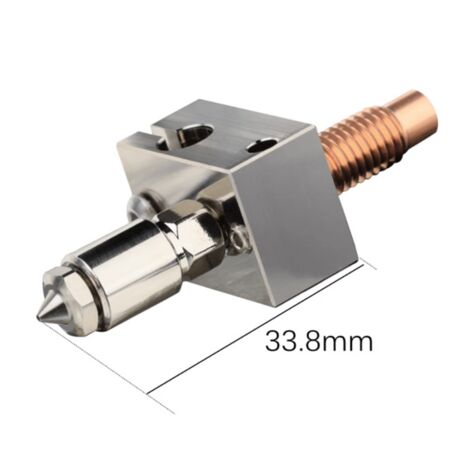 3D-Drucker High-Flow-Schmelzzonen-Adapter – Kompatibel Mit CHT-Düse, Dragon, Rapido, V6 Hotend – Kupferlegierung, Vernickelt, Für Hochgeschwindigkeitsdruck
