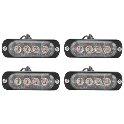 4Pcs 4 Led Bernstein Recovery Strobe Lichter 12V 24V Orange Grill Zusammenbruch Blinkende 87532529 4Pcs 4 Led Bernstein Recovery Strobe Lichter 12V 24V Orange Grill Zusammenbruch Blinkende 87532529