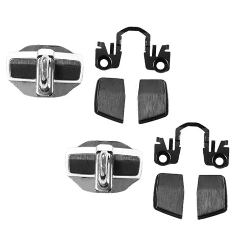 2er Set Griffabdeckungen Für Kühlschrank & Backofentür - Gepolstert, Design 'Drops', Silber