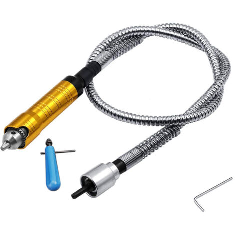 Produktbild von Flexible Welle 6 Mm Bohrfutter – Passend Für Elektrische Schleifmaschinen – 1,05 M Länge, Edelstahl – Ideal Zum Gravieren, Bohren Und Fräsen
