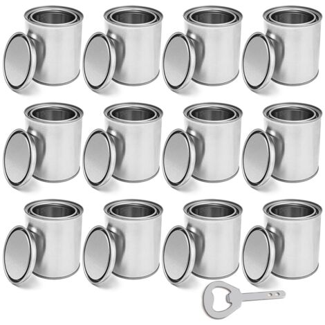 12er-Pack leere Farbdosen mit Deckel, 0,4-Quart-Dose, ungefütterter