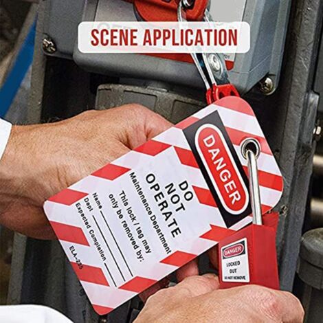 9-teiliges Lockout-Tagout-Schlösser-Tag-Set ...