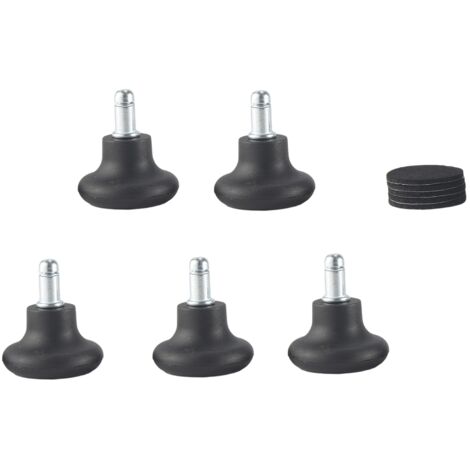 5 Stück Gleiter für Bürostühle Höhe 32mm Stift Gewinde M10 Bürostuhlgleiter
