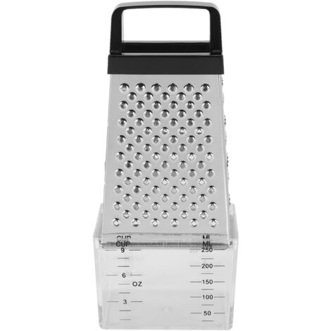 YC Kitchen 4-seitige Edelstahl Reibe - Vielseitiger Gemüsehobel & Käsereibe