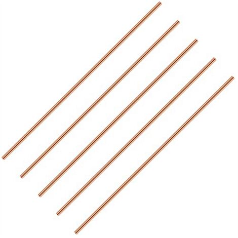 Rundstab Aus Reinkupfer – Ø 15 Mm, Länge 300/400/500 Mm, Blank, Formbar, Korrosionsbeständig, Für Elektrik, Kunsthandwerk & Industrie
