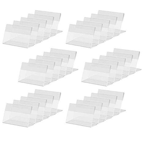 20 Stück Acryl-Schilderhalter Von Bonsicoky – Transparent, 7,6 Cm Hoch Mit 3 Mm Schlitz
