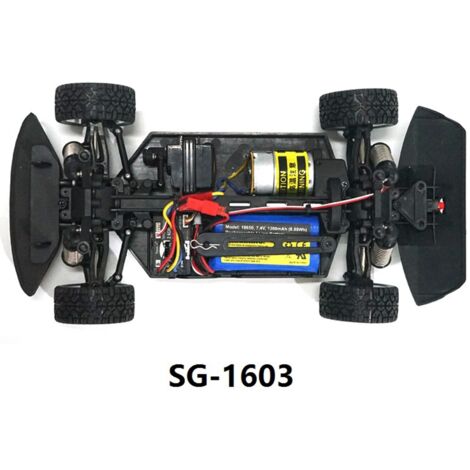 Coque Carrosserie Noire Pour Voiture RC 1604 SG1604 1/16 – Pièce Rechange Seprendi Robuste