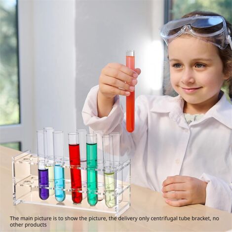 Produktbild von Acryl-Reagenzglasgestell – 2 Stück, 12 Vertiefungen, Für 10 Ml Röhrchen (16 Mm), Transparent, Vielseitig