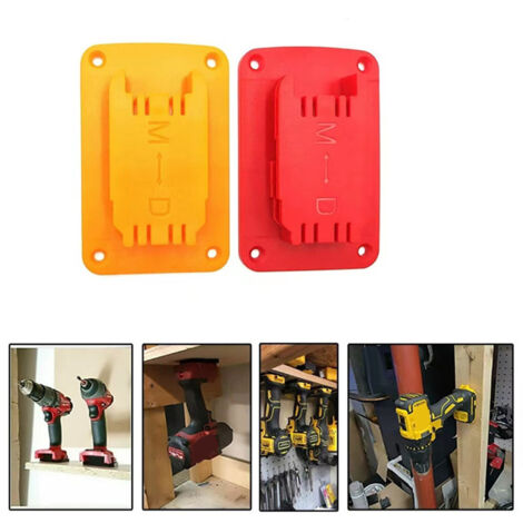 Werkzeughalterung Aus Kunststoff – 10 Stück, Gelb, Für Milwaukee M18 & Dewalt 12V/20V Akkus