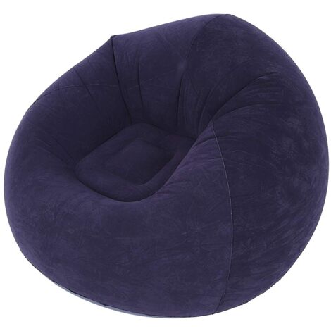 Aufblasbarer Lounge-Sessel - Beflockter PVC Sitzsack Zusammenklappbar